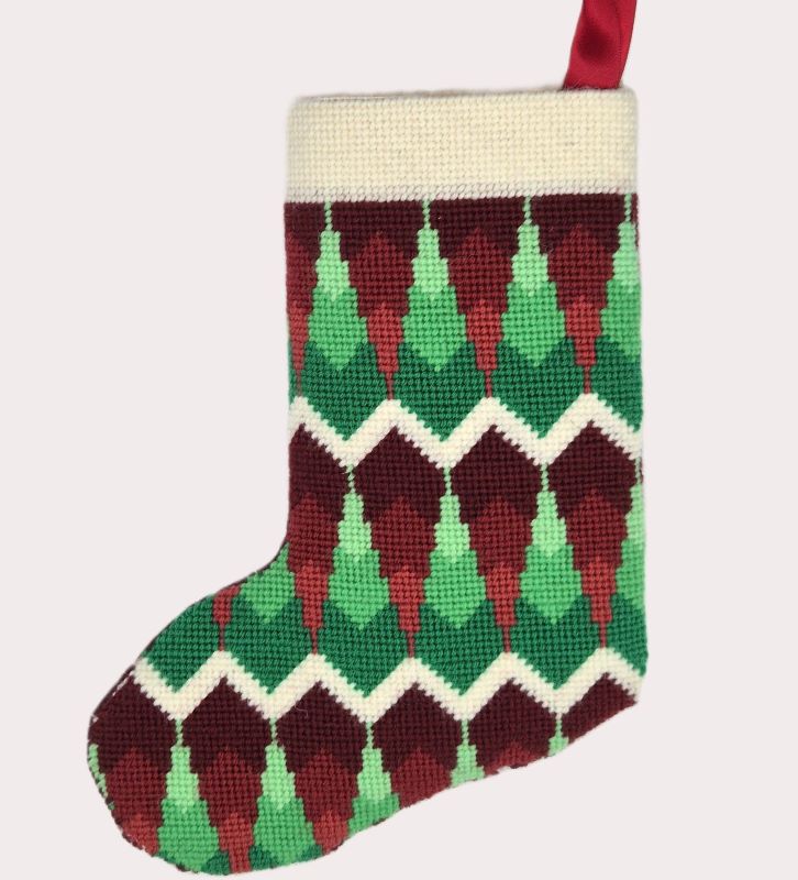 Art Deco Tree Christmas Stocking Tapestry Kit - Appletons
