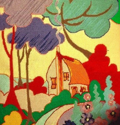 Clarice Cliff Wall Hanging Tapestry Kit, Needlepoint Kit - Glorafilia