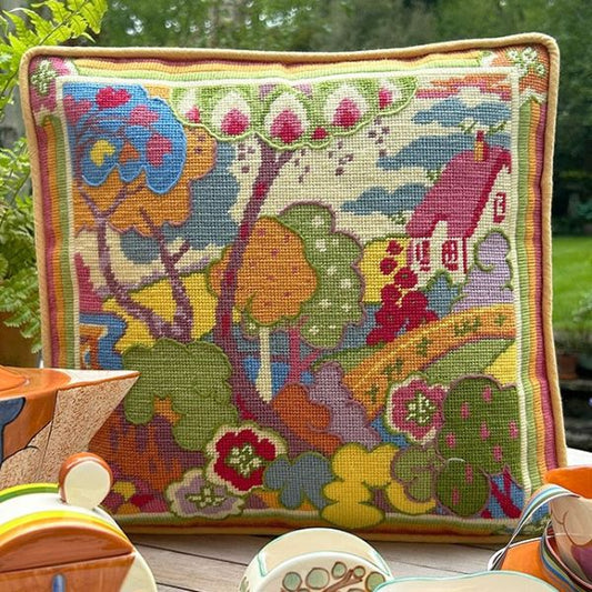 Clarice's Garden Tapestry Kit, Needlepoint Kit - Glorafilia