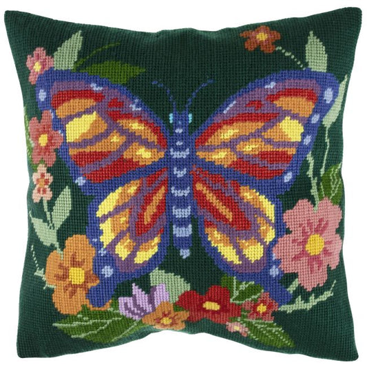 Flutterfly Tapestry Kit Cushion (with cushion back)