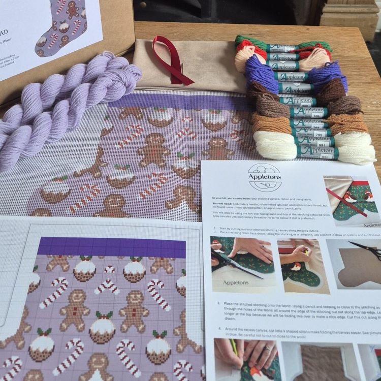 Gingerbread Man Christmas Stocking Tapestry Kit - Appletons