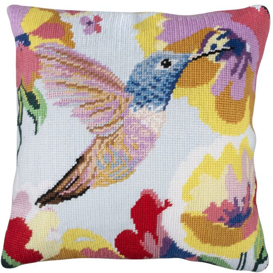 Hummingbird Tapestry Kit Cushion (with cushion back)