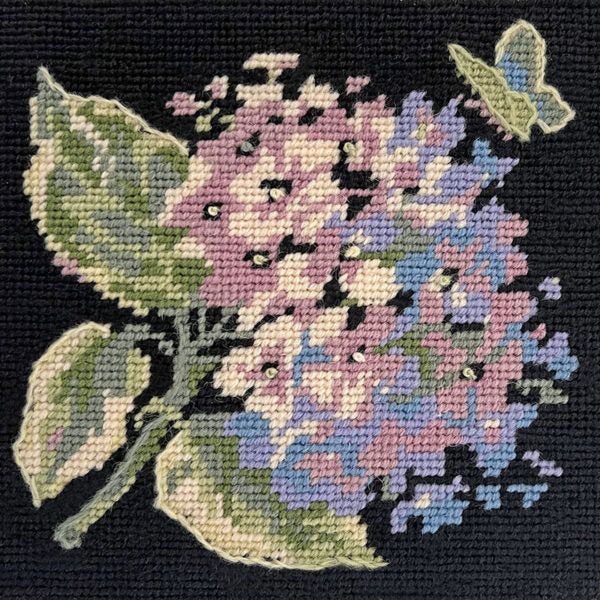 Mini Hydrangea Tapestry Kit, Needlepoint Kit - Glorafilia
