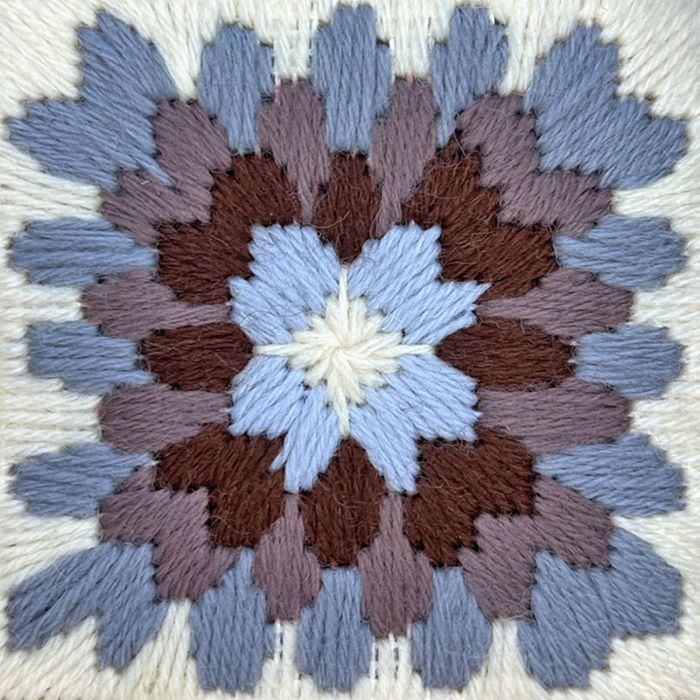 Misty Granny Squares Bag Tapestry Kit, Needlepoint Kit - Glorafilia