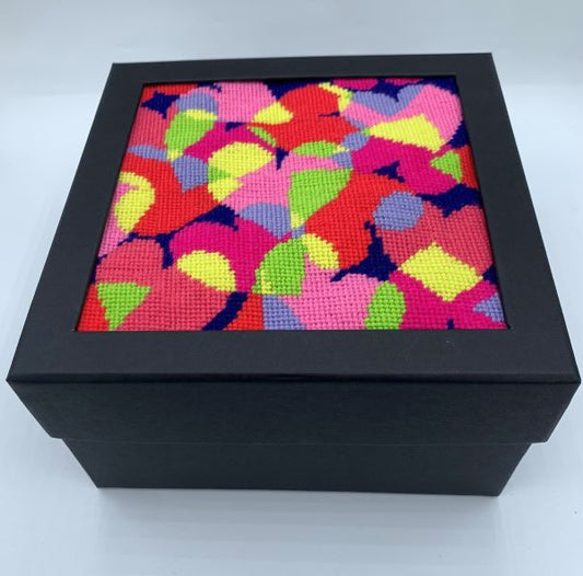 Rainbow Hearts Keepsake Box (COUNTED) Tapestry Kit - Appletons