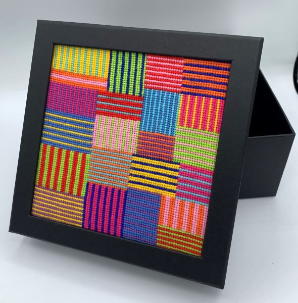 Rainbow Stripes Keepsake Box (COUNTED) Tapestry Kit - Appletons