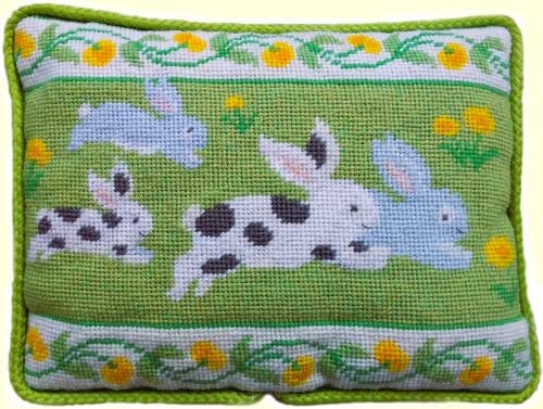 Run Rabbit Run Needlepoint Tapestry Kit - The Fei Collection