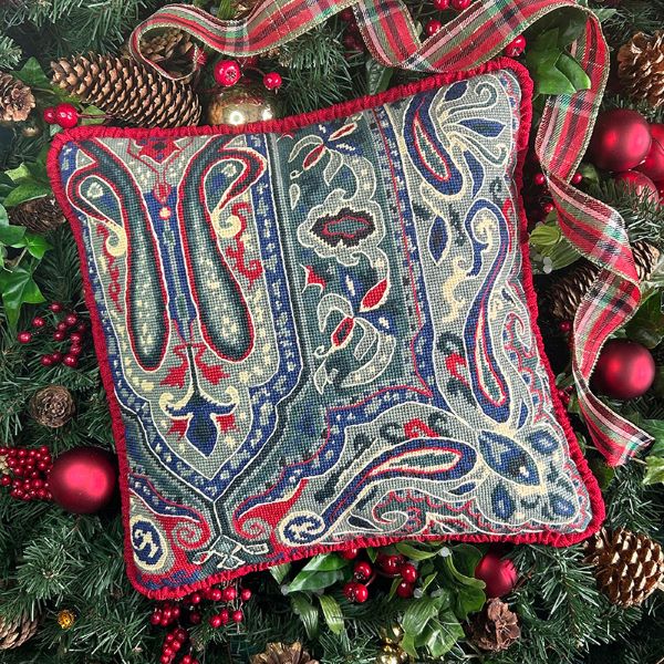 Scottish Paisley Tapestry Kit, Needlepoint Kit - Glorafilia