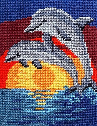 Sunset Dolphins Tapestry Kit - Gobelin-L