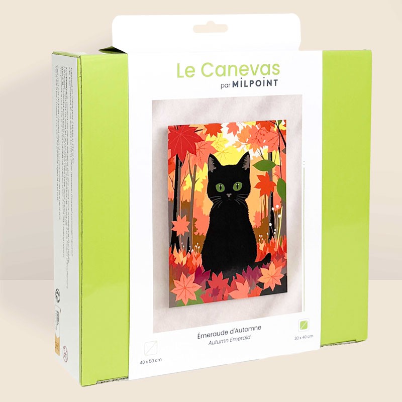 Autumn Emerald Cat Tapestry Kit - Milpoint