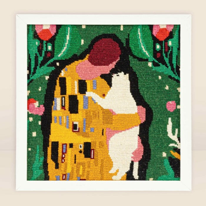 Feline Kiss Tapestry Kit (after Klimt)- Milpoint