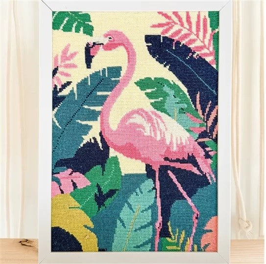 Tropical Flamingo Tapestry Kit - Milpoint