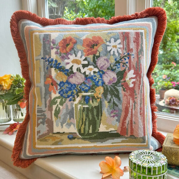 Vanessa's Still Life Flowers, Tapestry Kit, Needlepoint Kit - Glorafilia