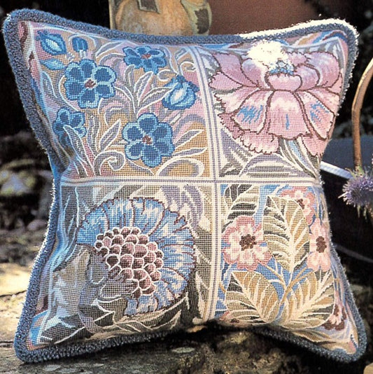William De Morgan Tiles Tapestry Kit, Needlepoint Kit - Glorafilia