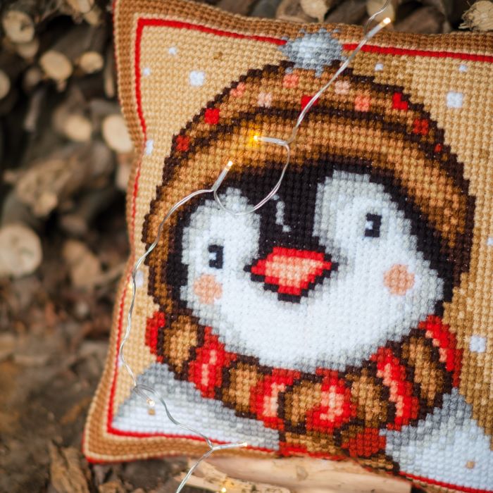Winter Penguin CROSS STITCH TAPESTRY Kit, Vervaco PN-0203343