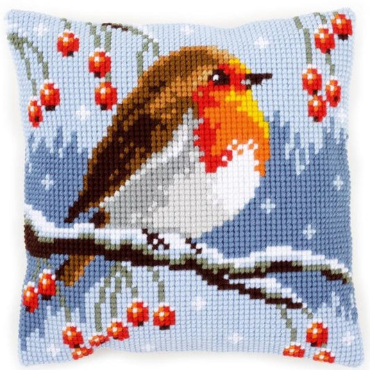 Winter Robin CROSS STITCH TAPESTRY Kit, Vervaco PN-0149810