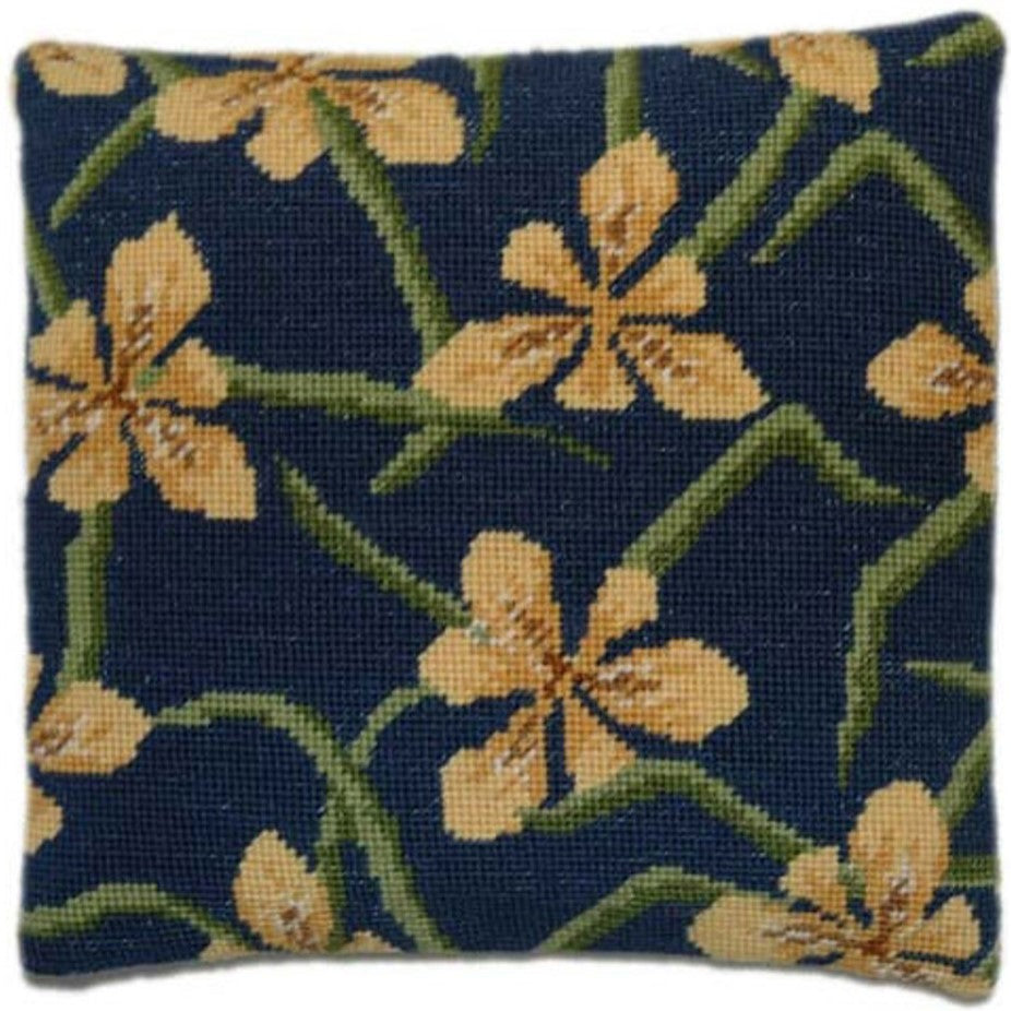 Yellow Iris Tapestry Kit, Herb Pillow - Cleopatra's Needle