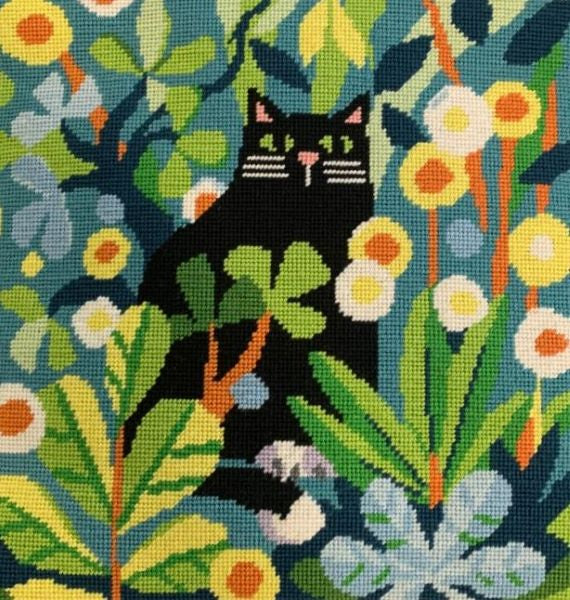 Black Cat Tapestry Kit - Heritage Crafts