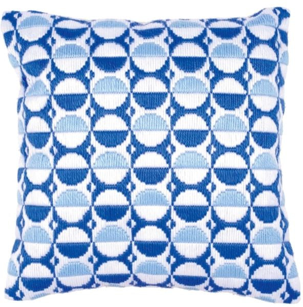 Blue Circles Long Stitch Kit - Vervaco