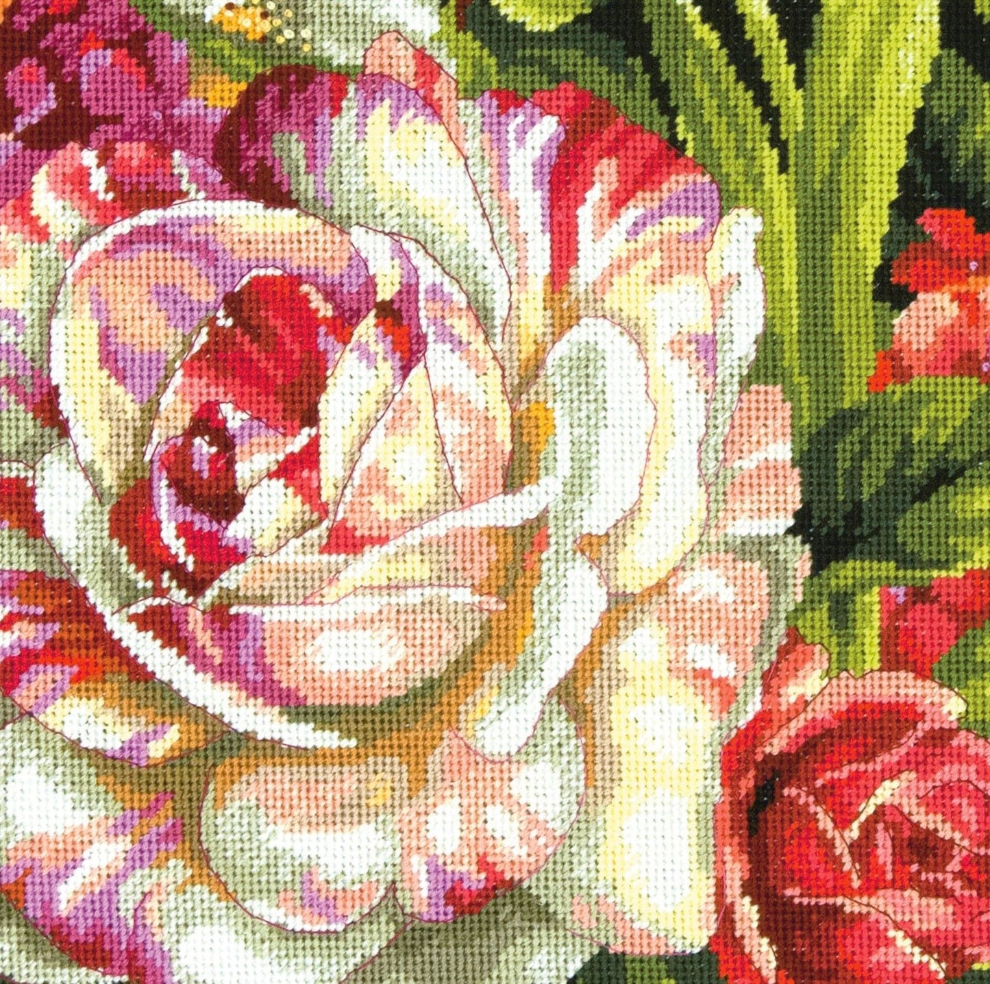 Bouquet on Black Tapestry Kit - Dimensions Needlepoint