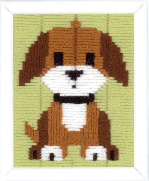 Brown Dog Long Stitch Kit - Vervaco