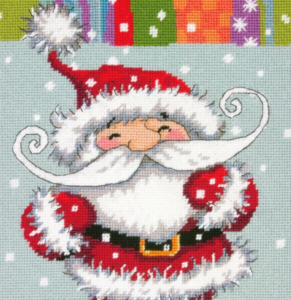 Patterned Santa Tapestry Kit - Dimensions Needlepoint