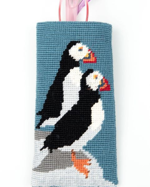 Puffins Glasses Case Tapestry Kit - Appletons