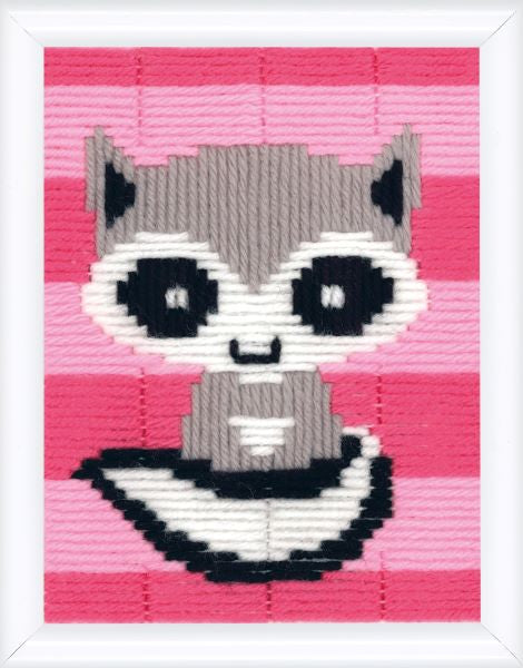 Raccoon Long Stitch Kit - Vervaco