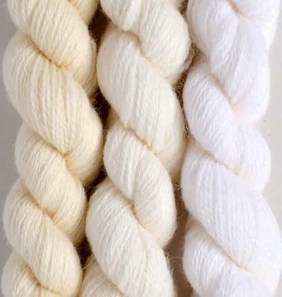 Appletons Tapestry Wool / Crewel Wool - Whites - set of 12