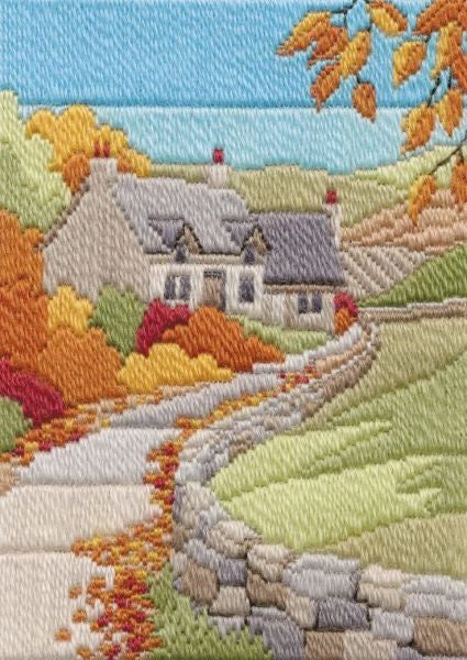 Autumn Cottage Long Stitch Kit - Derwentwater Designs MLS11