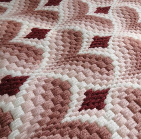 Bargello Rosa Tapestry Kit, CHARTED - Designer's Needle