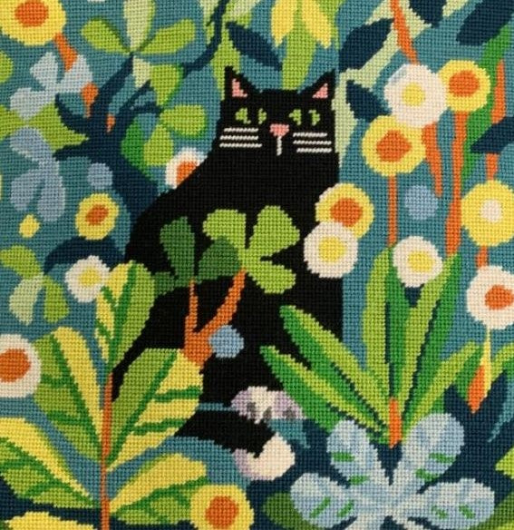 Black Cat Tapestry Kit - Heritage Crafts