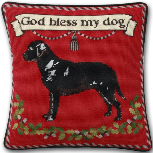 Black Labrador (COUNTED) Tapestry Kit, RED - One Off Needlework