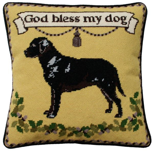 Black Labrador (COUNTED) Tapestry Kit, GOLD - One Off Needlework