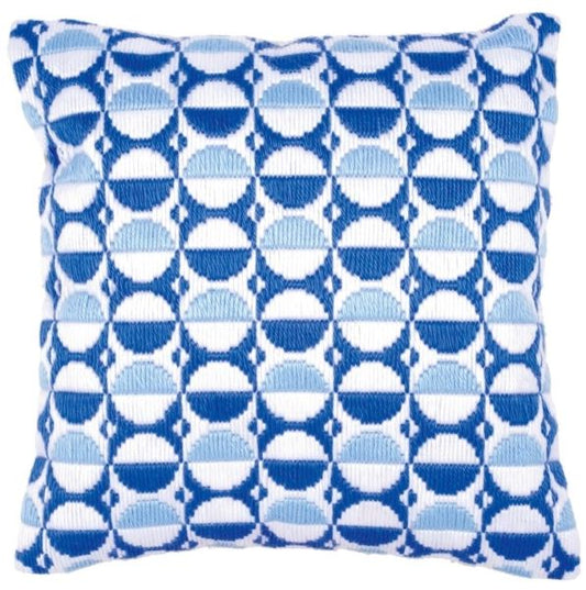 Blue Circles Long Stitch Kit - Vervaco