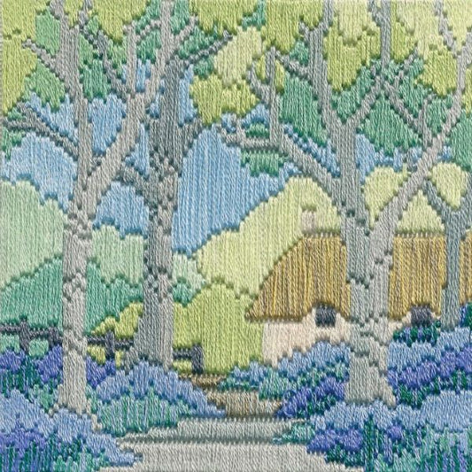 Bluebell Cottage Long Stitch Kit - Derwentwater Designs