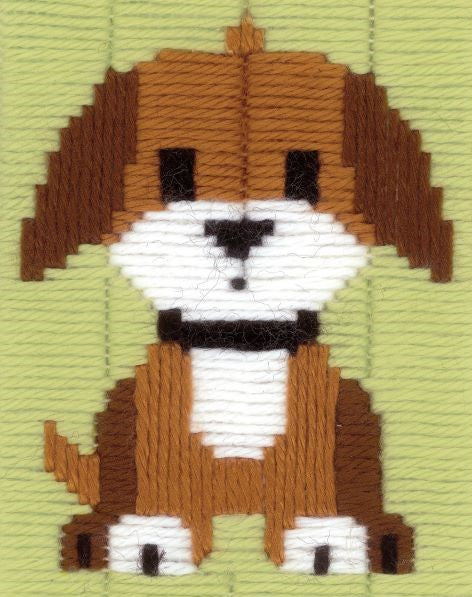 Brown Dog Long Stitch Kit - Vervaco