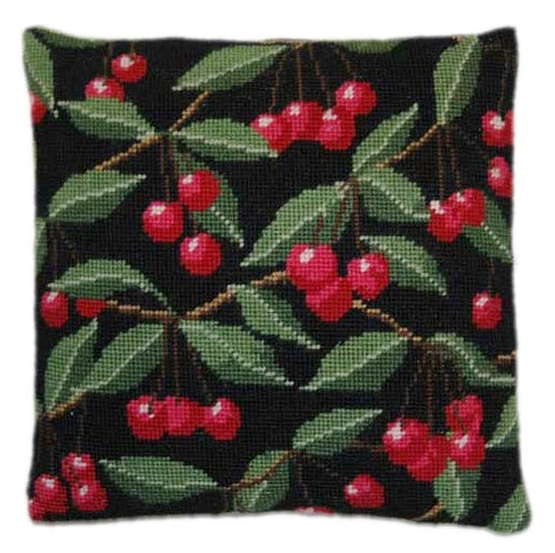 Black Cherries Tapestry Kit, Herb Pillow - Cleopatra's Needle