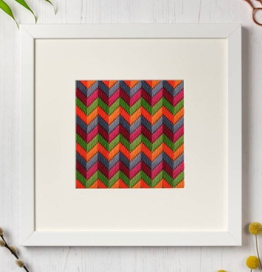 Chevron Bargello Tapestry Kit, CHARTED - Anchor DCL001