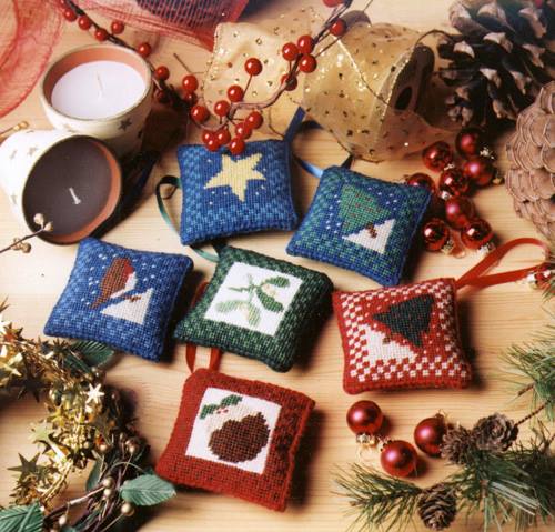 Christmas Decorations Tapestry Kit - set of 6 - One Off Needlework