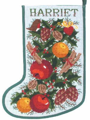 Christmas Garland Stocking Tapestry Kit - One Off Needlework