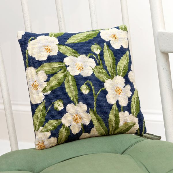 Christmas Rose Tapestry Kit, Herb Pillow - Cleopatra's Needle