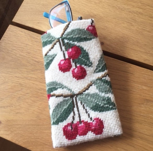 Cream Cherries Glasses Case Tapestry Kit - Cleopatra's Needle