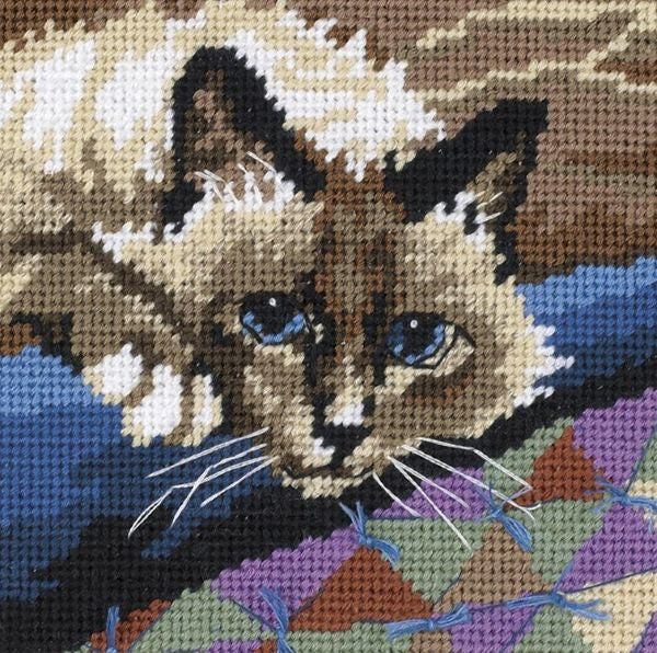 Cuddly Cat Needlepoint Tapestry Kit - Dimensions D07228