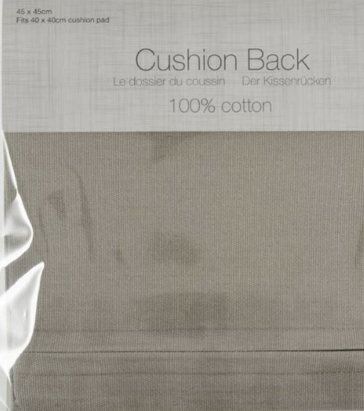 Cushion Back with Zip, 45 x 45cm - Cotton - Natural