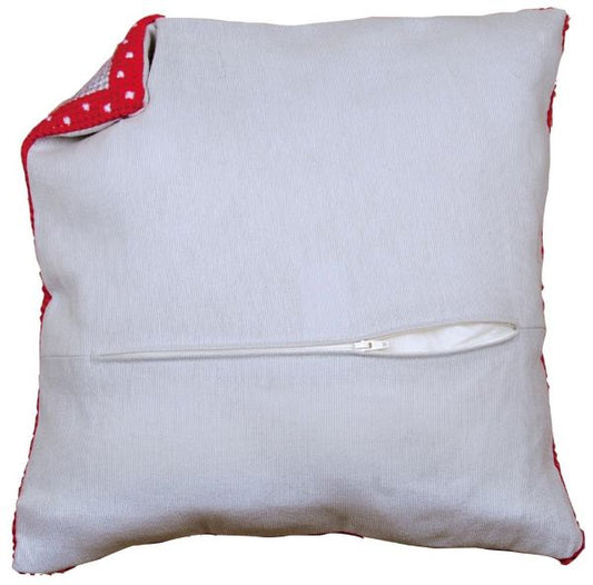 Cushion Back with Zip, 45 x 45cm - Cotton - Grey