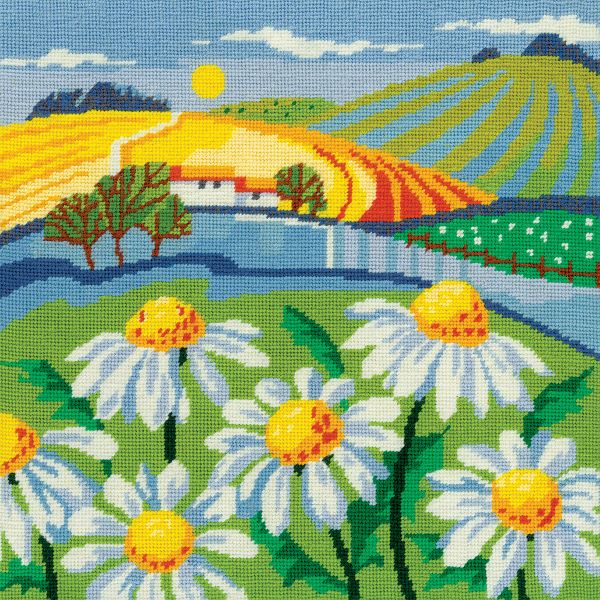 Landscape Craft Kit Daisy Landscape Tapestry Kit - Heritage Crafts – Tapestry Kits UK