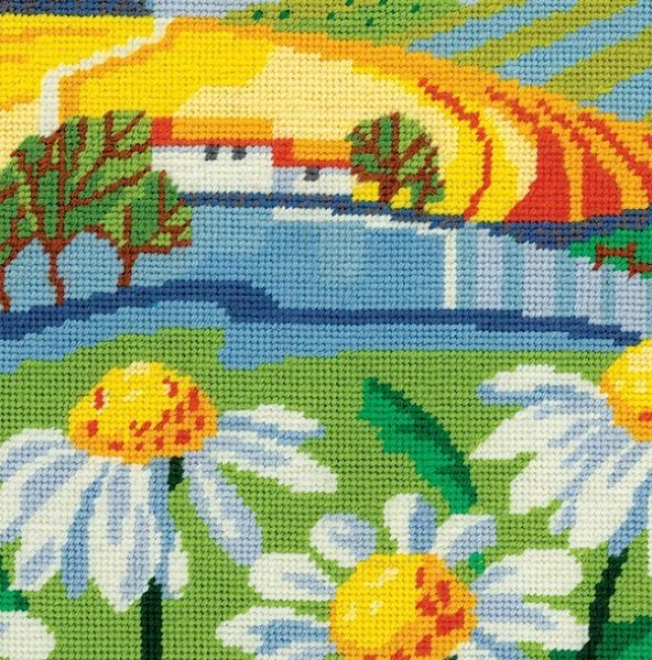 Landscape Craft Kit Daisy Landscape Tapestry Kit - Heritage Crafts – Tapestry Kits UK
