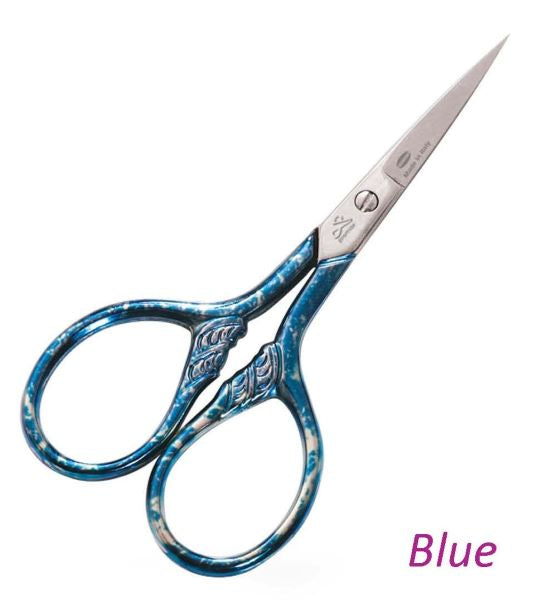 Lion Tail Blue Embroidery Scissors - Premax Optima - 9cm