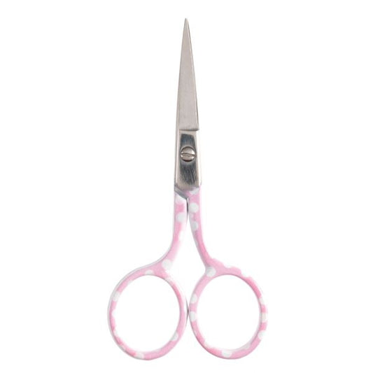 Polka Dot Pink Embroidery Scissors - Hemline - 9cm